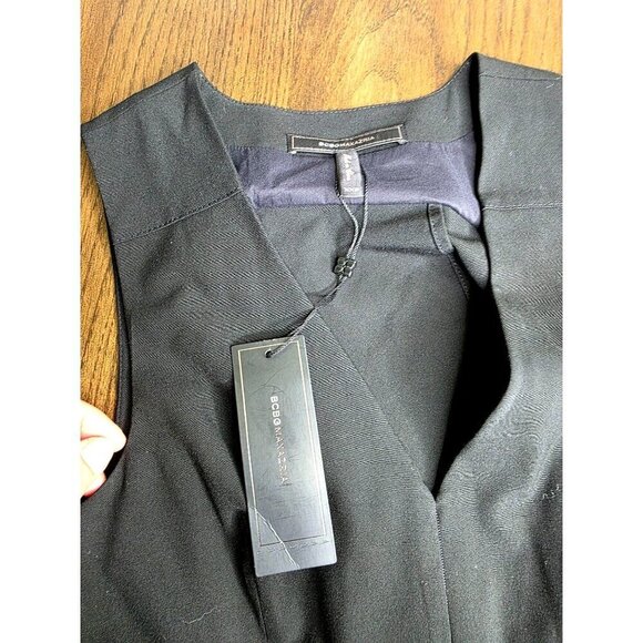 BCBGMAXAZRIA - Sleeveless Romper OPEN BACK- Black - XXS - NWT - Picture 7 of 16